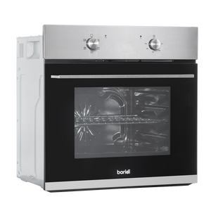 Baridi DH125 Integrated Fan-Assisted Electric Oven 60cm 55L Capacity - Black/Stainless Steel
