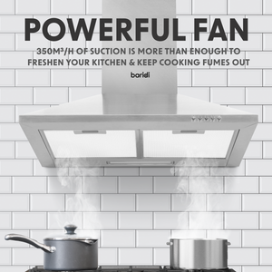 Baridi DH126 Cooker Hood with Carbon Filters 60cm - Stainless Steel - additional view 14