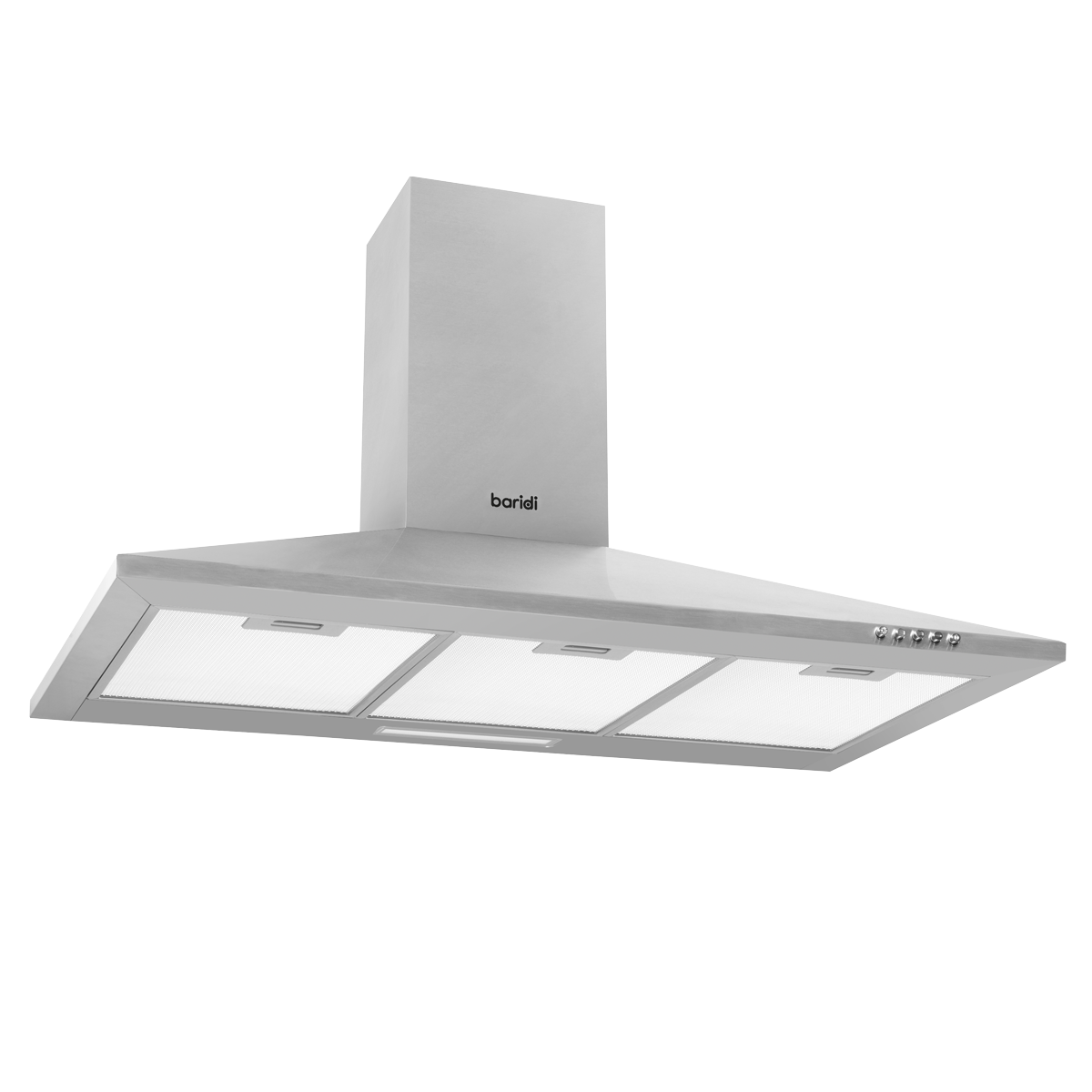 Baridi DH127 Cooker Hood with Carbon Filters 90cm - Stainless Steel