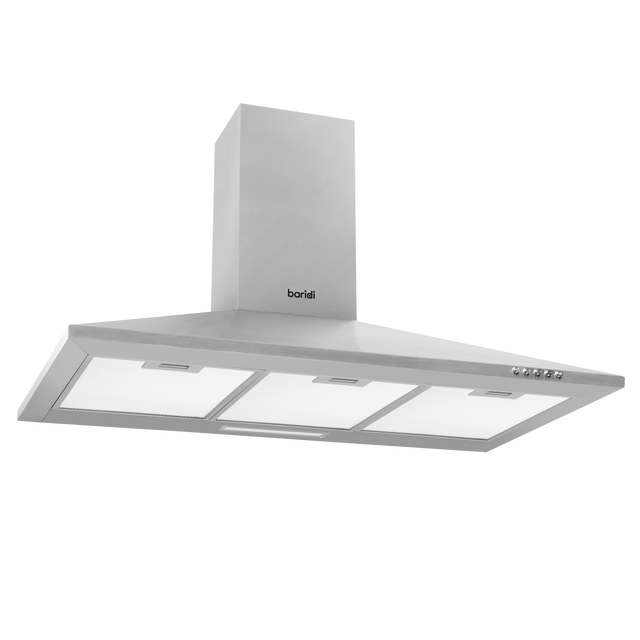 Baridi DH127 Cooker Hood with Carbon Filters 90cm - Stainless Steel