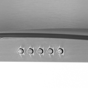 Baridi DH128 Curved Glass Cooker Hood with Carbon Filters & LED Lights 60cm - Stainless Steel - additional view 7
