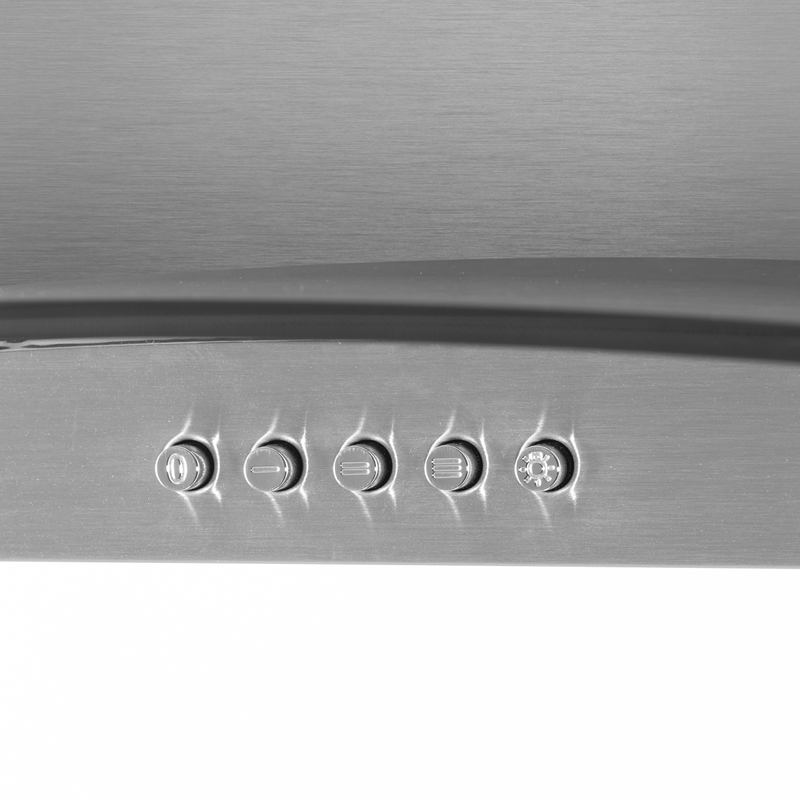 Baridi DH128 Curved Glass Cooker Hood with Carbon Filters & LED Lights 60cm - Stainless Steel - additional view 7