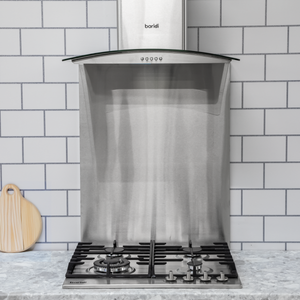 Baridi DH128 Curved Glass Cooker Hood with Carbon Filters & LED Lights 60cm - Stainless Steel - additional view 2