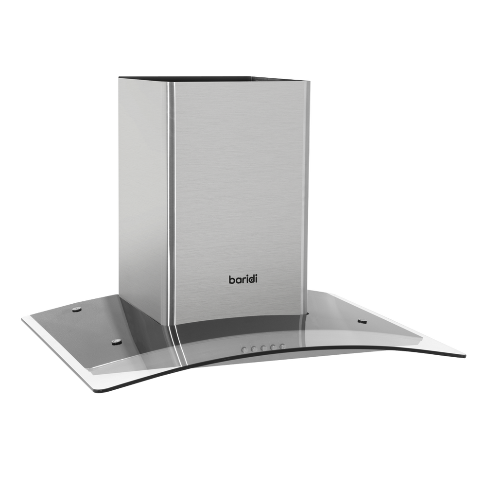Baridi DH128 Curved Glass Cooker Hood with Carbon Filters & LED Lights 60cm - Stainless Steel - additional view 14