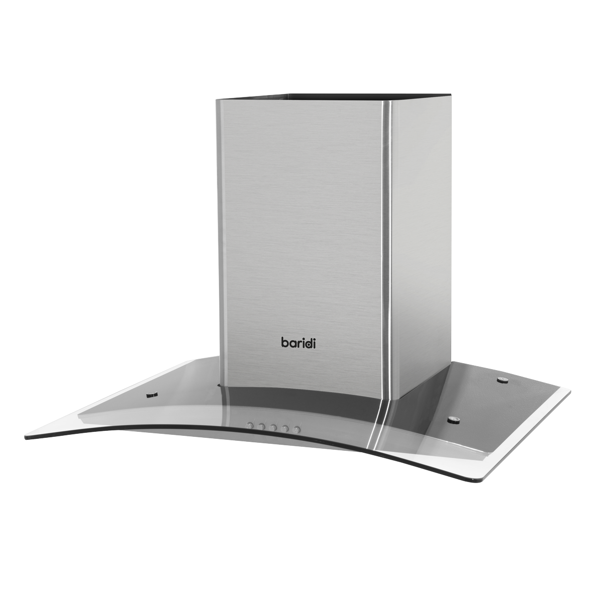 Baridi DH128 Curved Glass Cooker Hood with Carbon Filters & LED Lights 60cm - Stainless Steel - additional view 3
