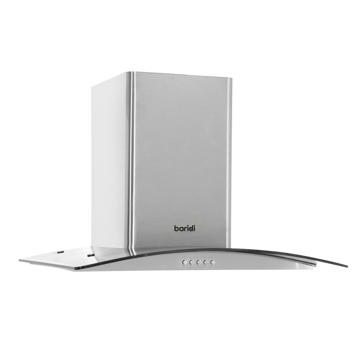 Baridi DH128 Curved Glass Cooker Hood with Carbon Filters & LED Lights 60cm - Stainless Steel - additional view 4
