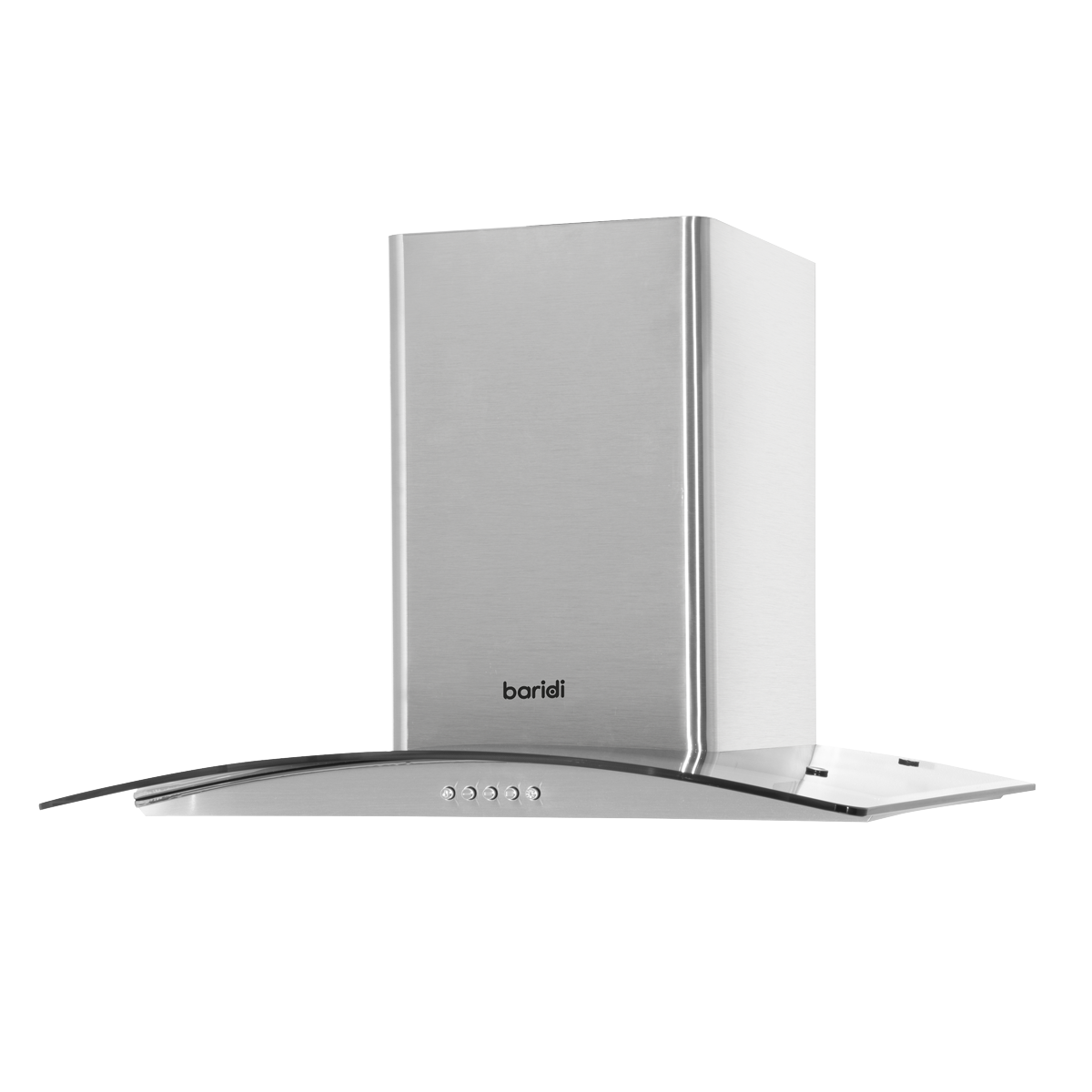 Baridi DH128 Curved Glass Cooker Hood with Carbon Filters & LED Lights 60cm - Stainless Steel - additional view 5