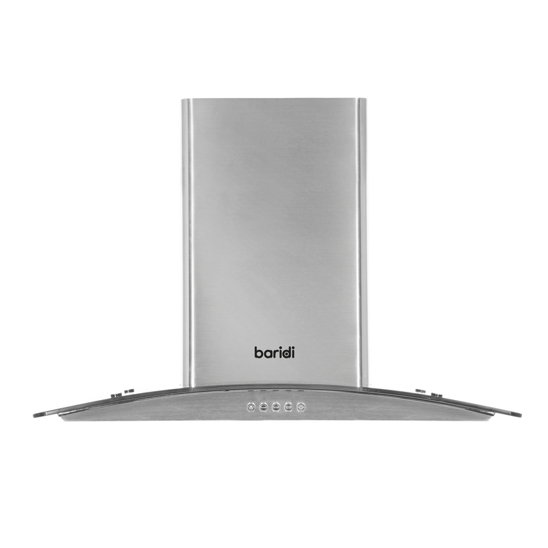 Baridi DH128 Curved Glass Cooker Hood with Carbon Filters & LED Lights 60cm - Stainless Steel - additional view 12