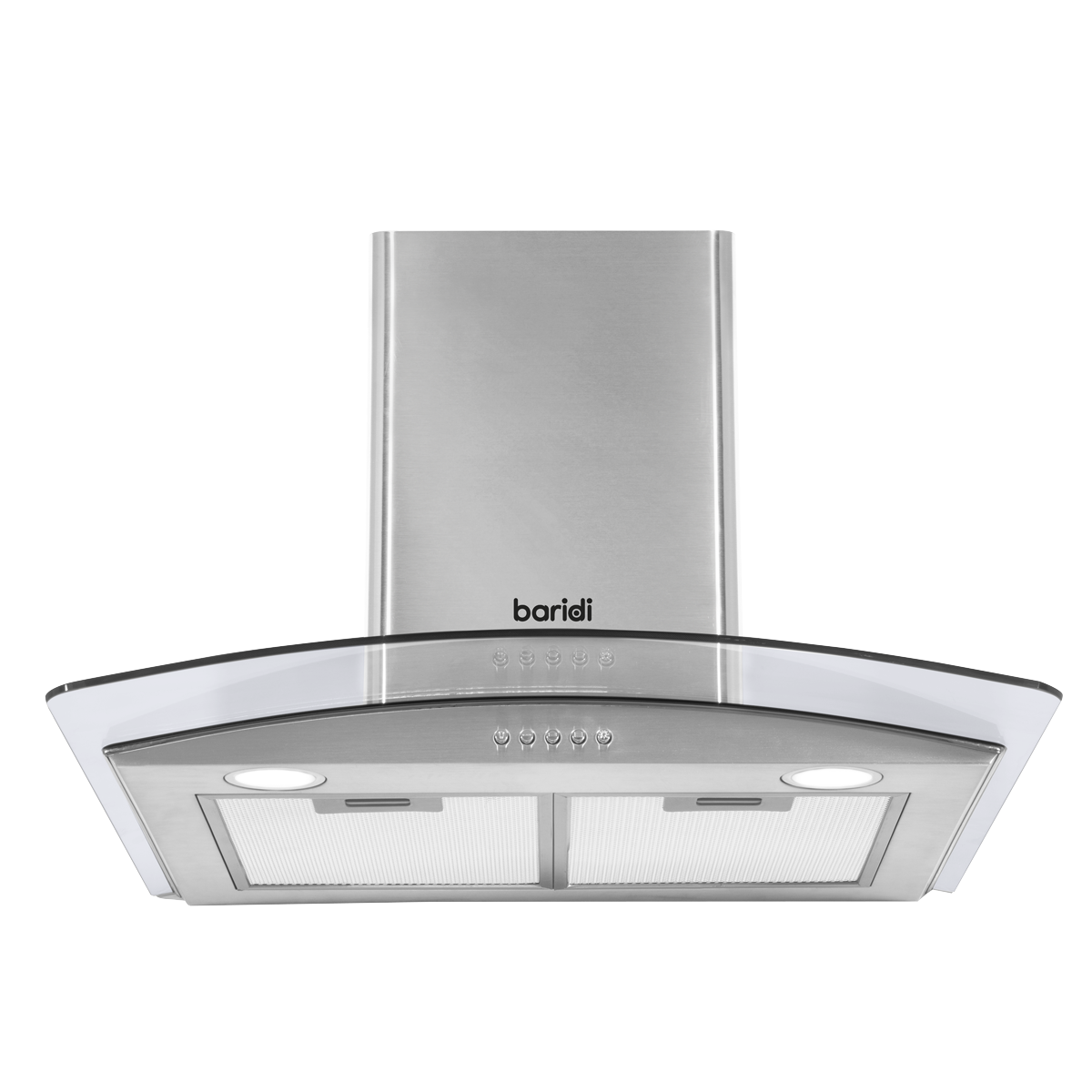 Baridi DH128 Curved Glass Cooker Hood with Carbon Filters & LED Lights 60cm - Stainless Steel - additional view 13