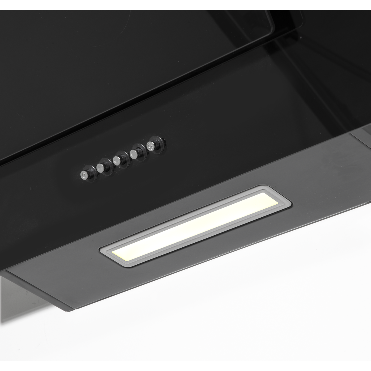 Baridi DH129 Angled Chimney Cooker Hood with Carbon Filters & LED Lamp - Black Glass - additional view 11