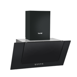 Baridi DH129 Angled Chimney Cooker Hood with Carbon Filters & LED Lamp - Black Glass - additional view 5