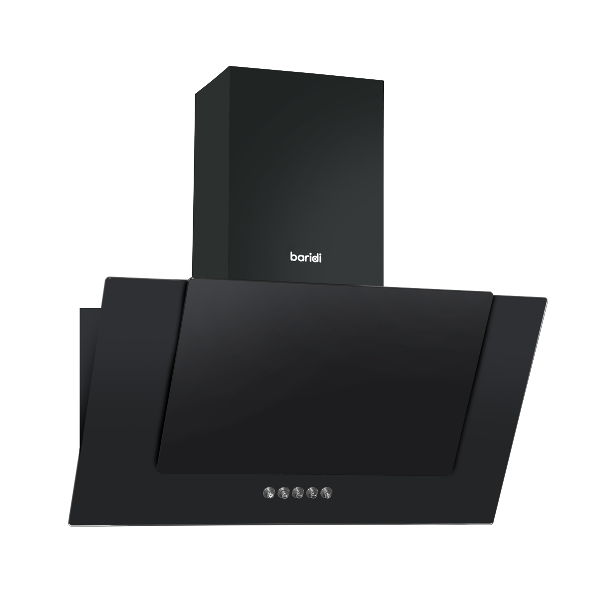 Baridi DH129 Angled Chimney Cooker Hood with Carbon Filters & LED Lamp - Black Glass - additional view 7