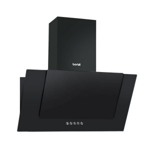 Baridi DH129 Angled Chimney Cooker Hood with Carbon Filters & LED Lamp - Black Glass - additional view 7