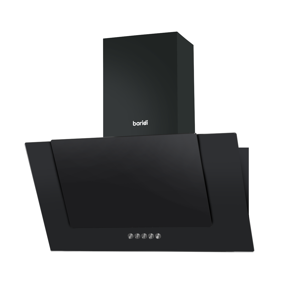 Baridi DH129 Angled Chimney Cooker Hood with Carbon Filters & LED Lamp - Black Glass - additional view 8