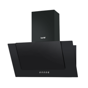 Baridi DH129 Angled Chimney Cooker Hood with Carbon Filters & LED Lamp - Black Glass - additional view 8