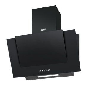 Baridi DH129 Angled Chimney Cooker Hood with Carbon Filters & LED Lamp - Black Glass - additional view 2
