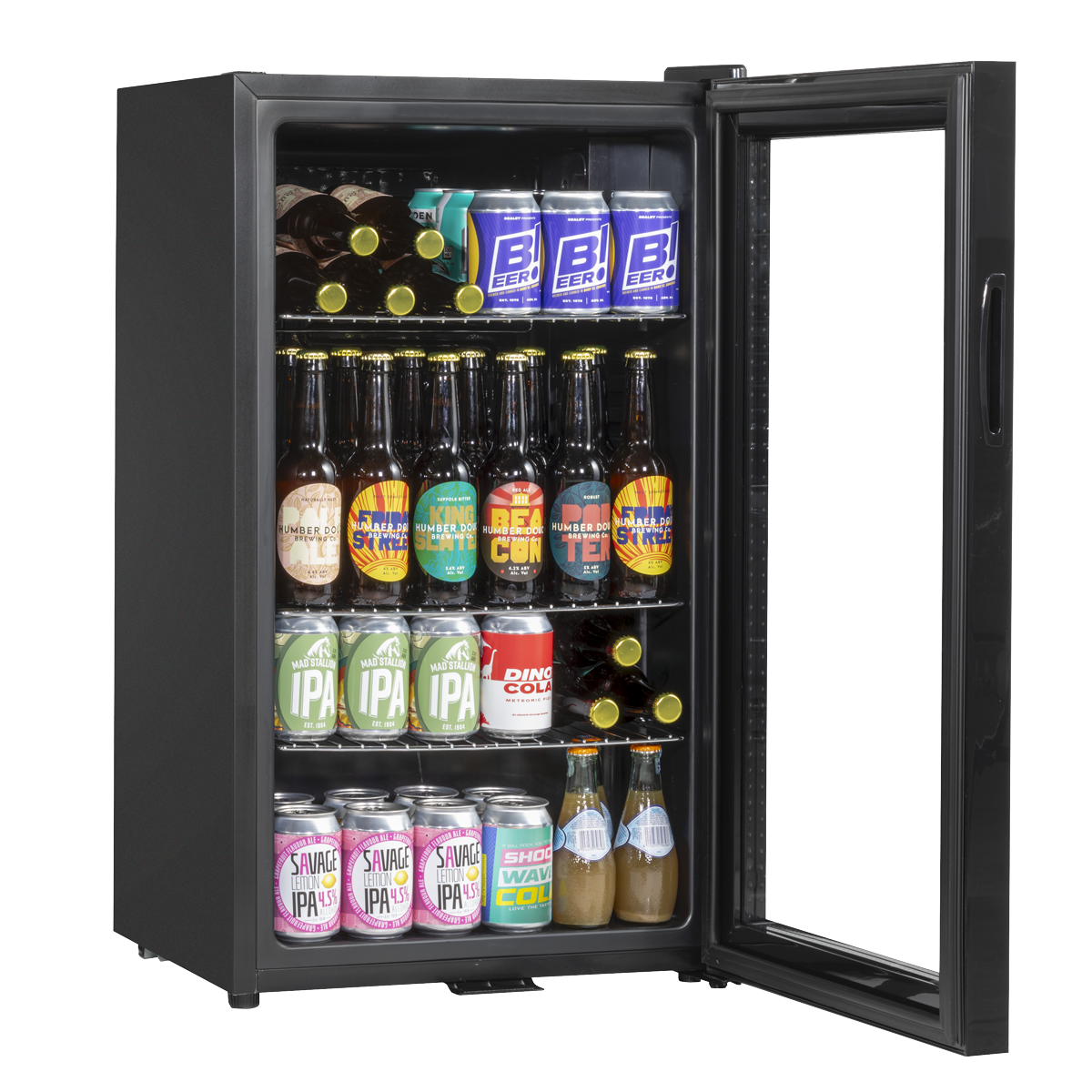 Baridi DH13 Undercounter Drinks, Beer & Wine Fridge with Wire Shelves, Internal Light & Security Lock 85L - additional view 6