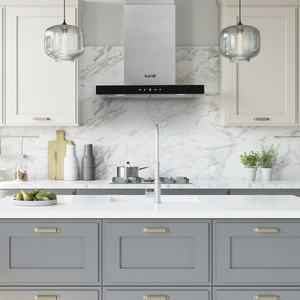 Baridi DH130 T-Shape Chimney Cooker Hood with Carbon Filters 60cm - Stainless Steel - additional view 12