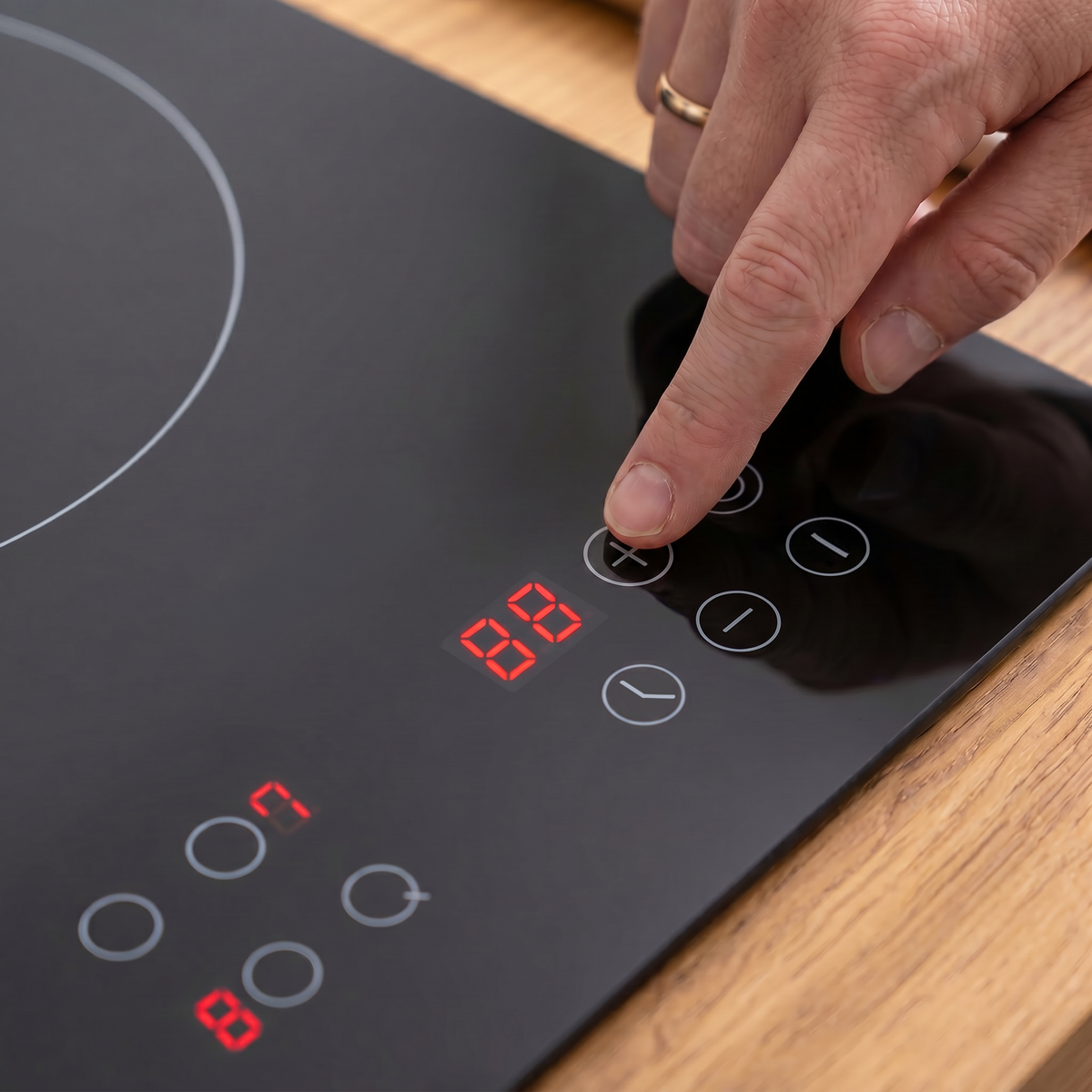 Baridi DH131 Integrated Ceramic Hob with 4 Cooking Zones 60cm - Black Glass - additional view 8