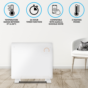 Baridi DH136 Baridi, Electric Glass Panel Heater 1000W/230V - DH136 - additional view 5