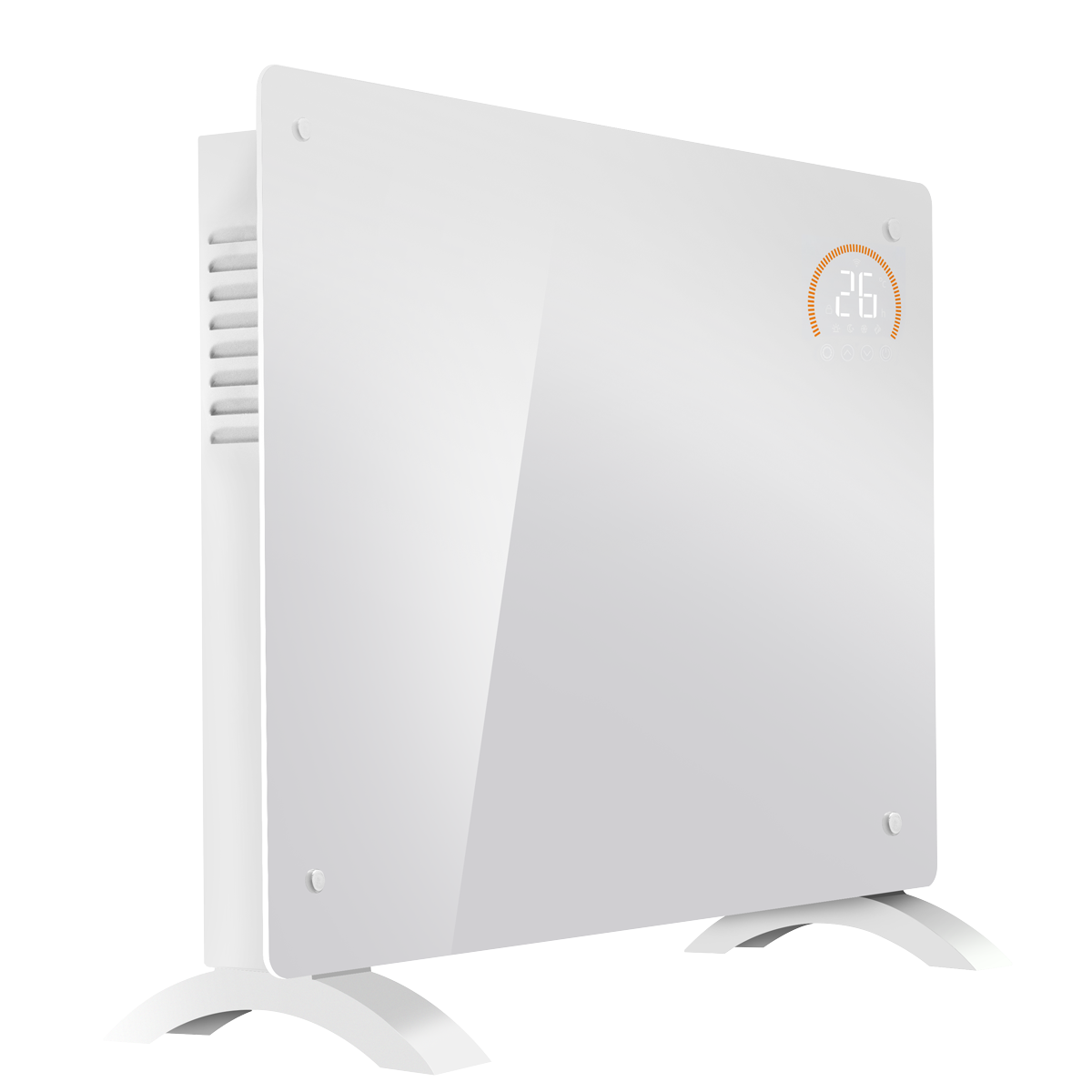 Baridi DH138 Electric Glass Panel Heater, 1500W, Thermostat Controlled 24Hr 7 Day Timer, Wi-Fi Enabled, Remote Control, White