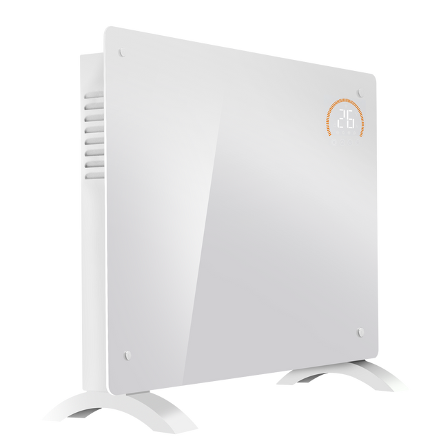 Baridi DH138 Electric Glass Panel Heater, 1500W, Thermostat Controlled 24Hr 7 Day Timer, Wi-Fi Enabled, Remote Control, White