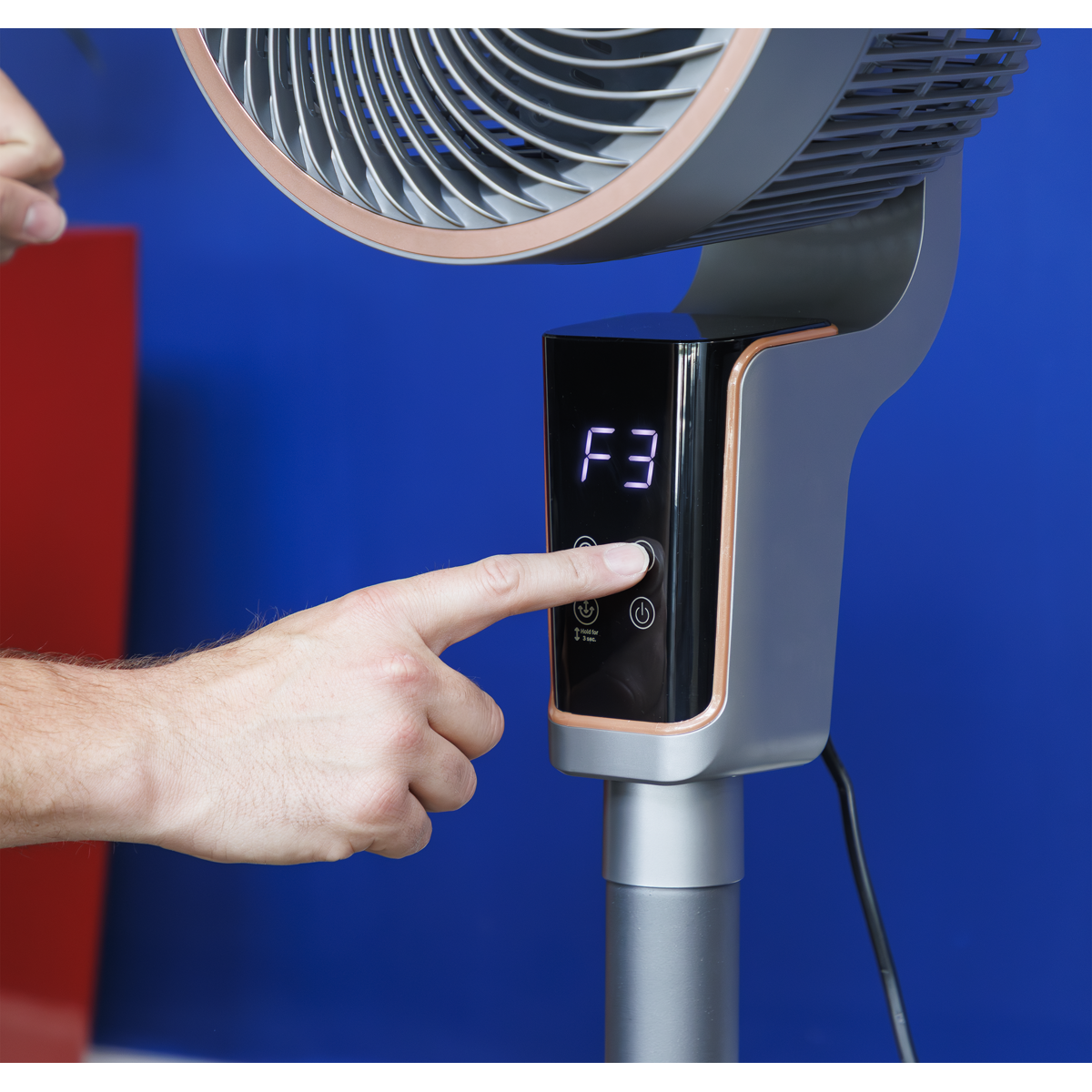 Baridi DH141 12" Pedestal Fan with Remote Control & 12hr Timer 230V - Grey - additional view 9