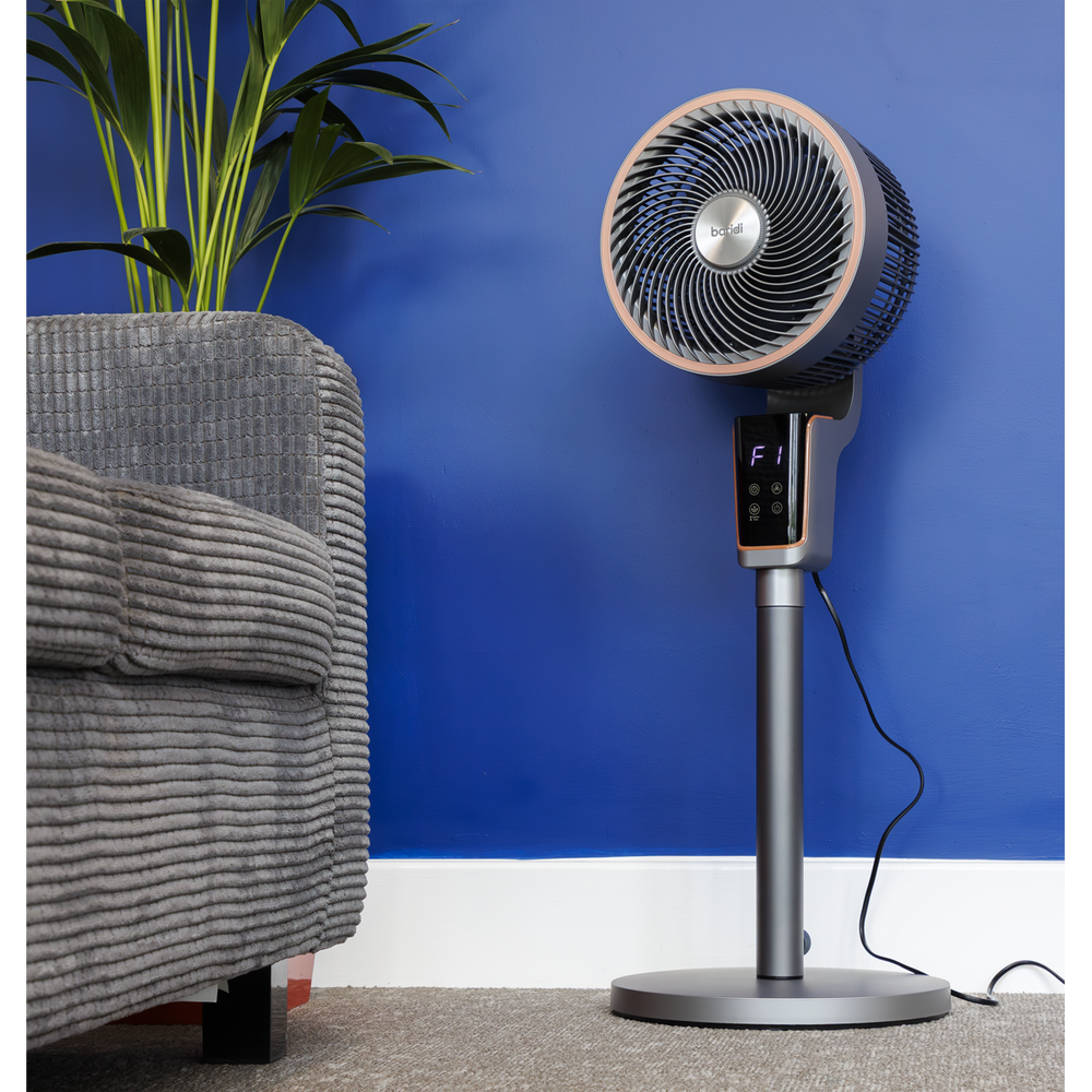Baridi DH141 12" Pedestal Fan with Remote Control & 12hr Timer 230V - Grey - additional view 12