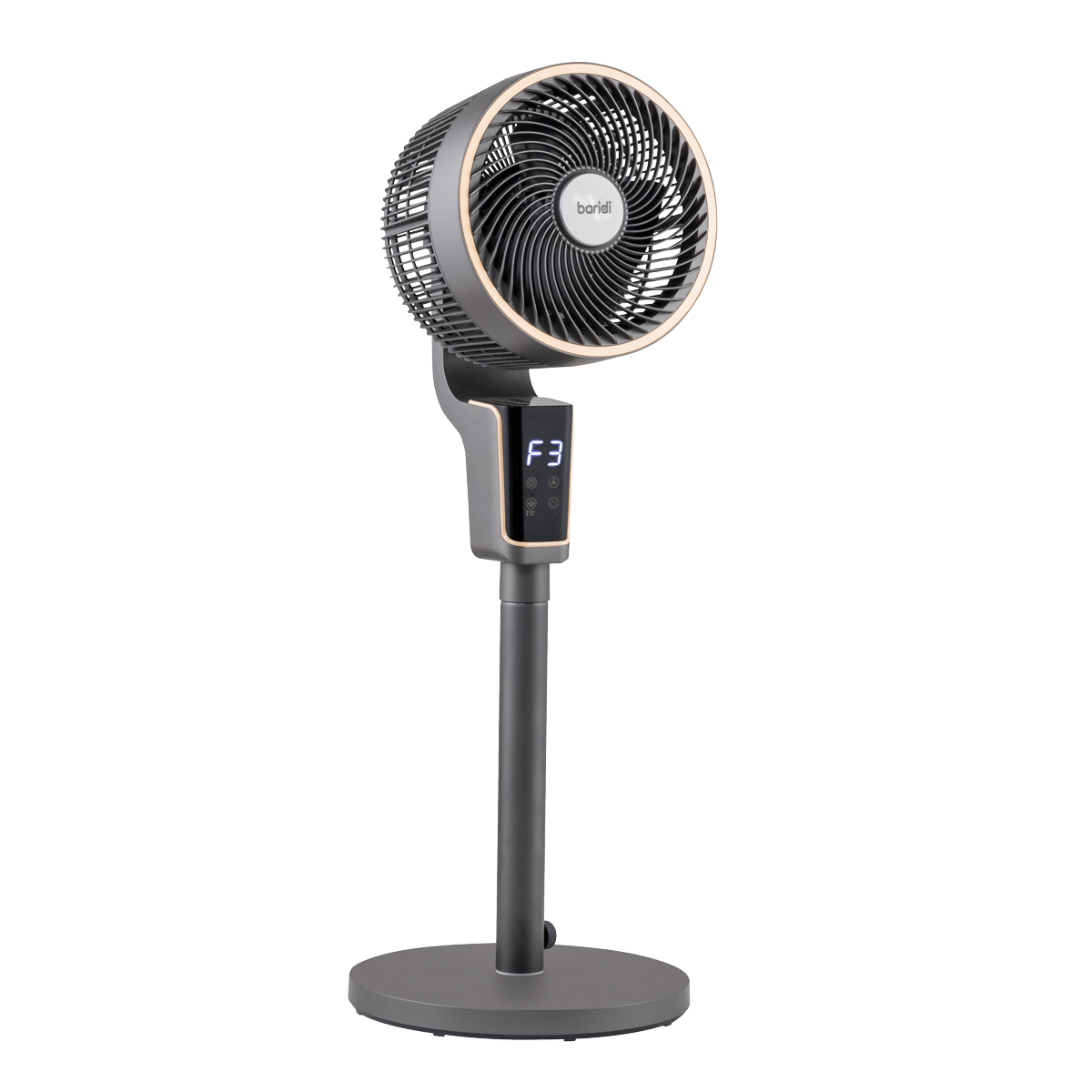 Baridi DH141 12" Pedestal Fan with Remote Control & 12hr Timer 230V - Grey
