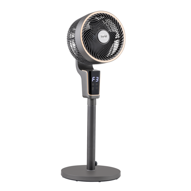 Baridi DH141 12" Pedestal Fan with Remote Control & 12hr Timer 230V - Grey