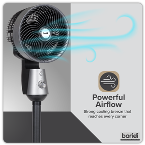 Baridi DH142 10" Pedestal Fan with Manual Control 230V - Grey - additional view 3