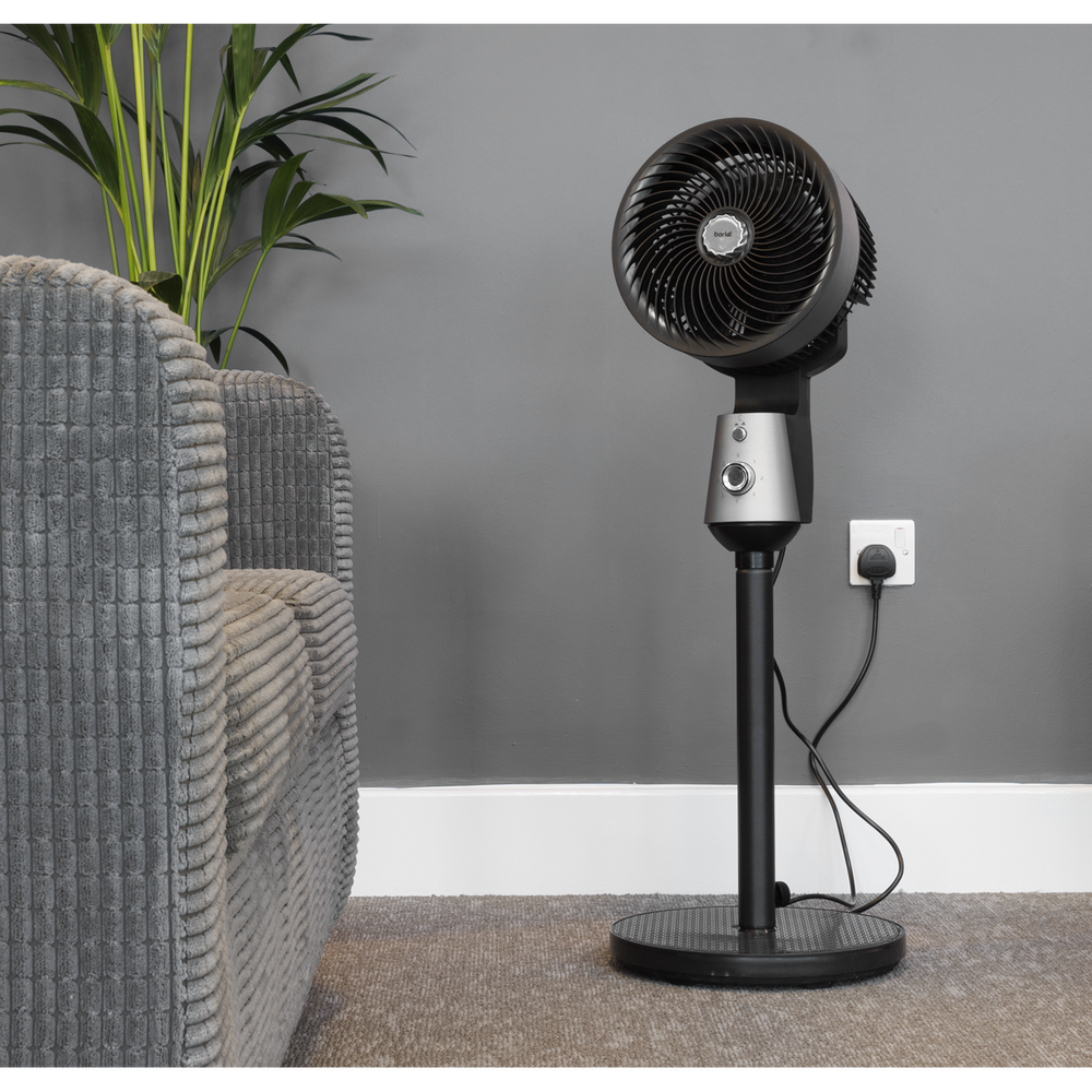 Baridi DH142 10" Pedestal Fan with Manual Control 230V - Grey - additional view 15