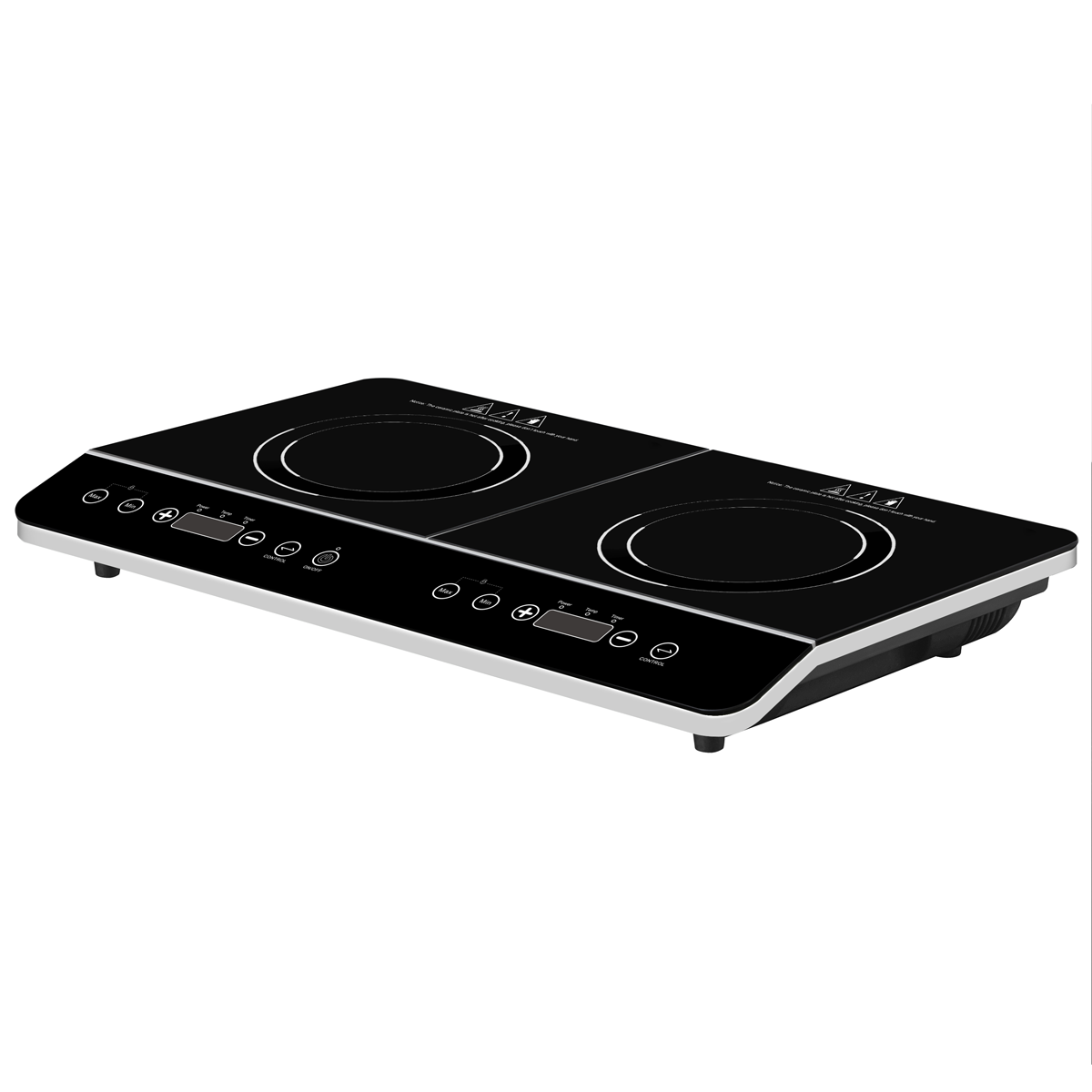 Baridi DH146 Portable Induction Hob with 2 Cooking Zones 60 x 36 x 6.5cm - Black - additional view 3