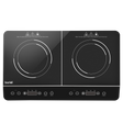 Baridi DH146 Portable Induction Hob with 2 Cooking Zones 60 x 36 x 6.5cm - Black