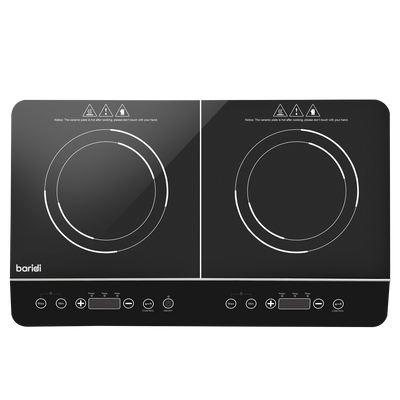 Baridi DH146 Portable Induction Hob with 2 Cooking Zones 60 x 36 x 6.5cm - Black