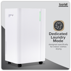 Baridi DH148 Dehumidifier with Digital Display & 24hr Timer 20L - White - additional view 9