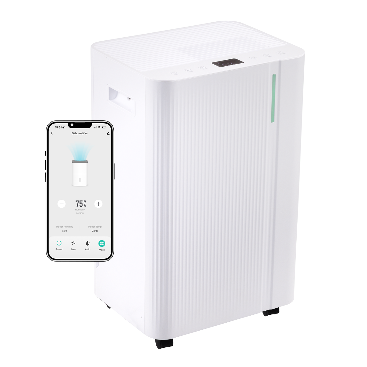Baridi DH148 Dehumidifier with Digital Display & 24hr Timer 20L - White - additional view 3