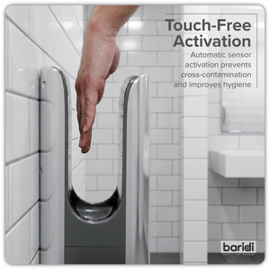 Baridi DH150 Hand Dryer with HEPA Filter & Auto-Sensor 1750W/230V - Silver - additional view 10