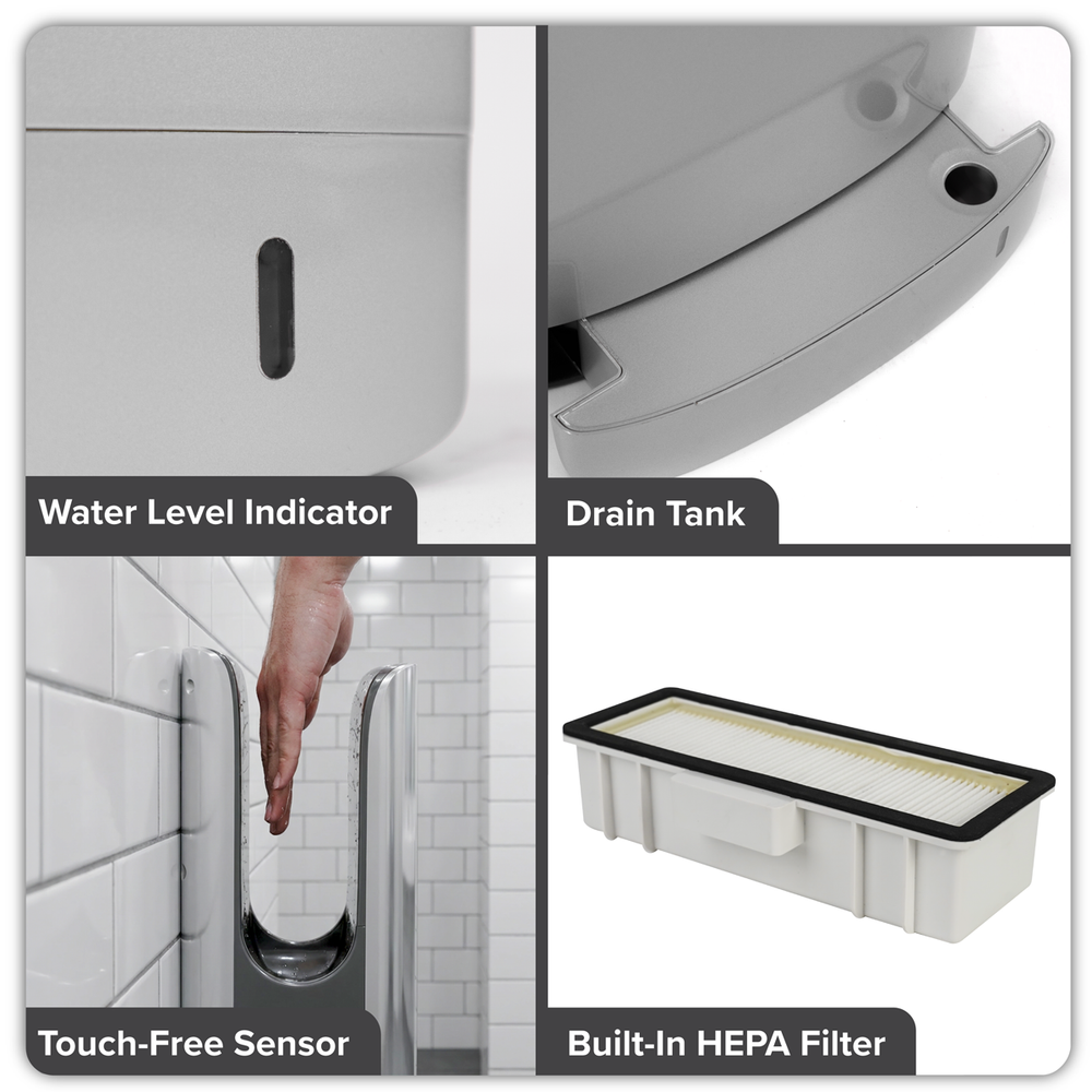 Baridi DH150 Hand Dryer with HEPA Filter & Auto-Sensor 1750W/230V - Silver - additional view 11