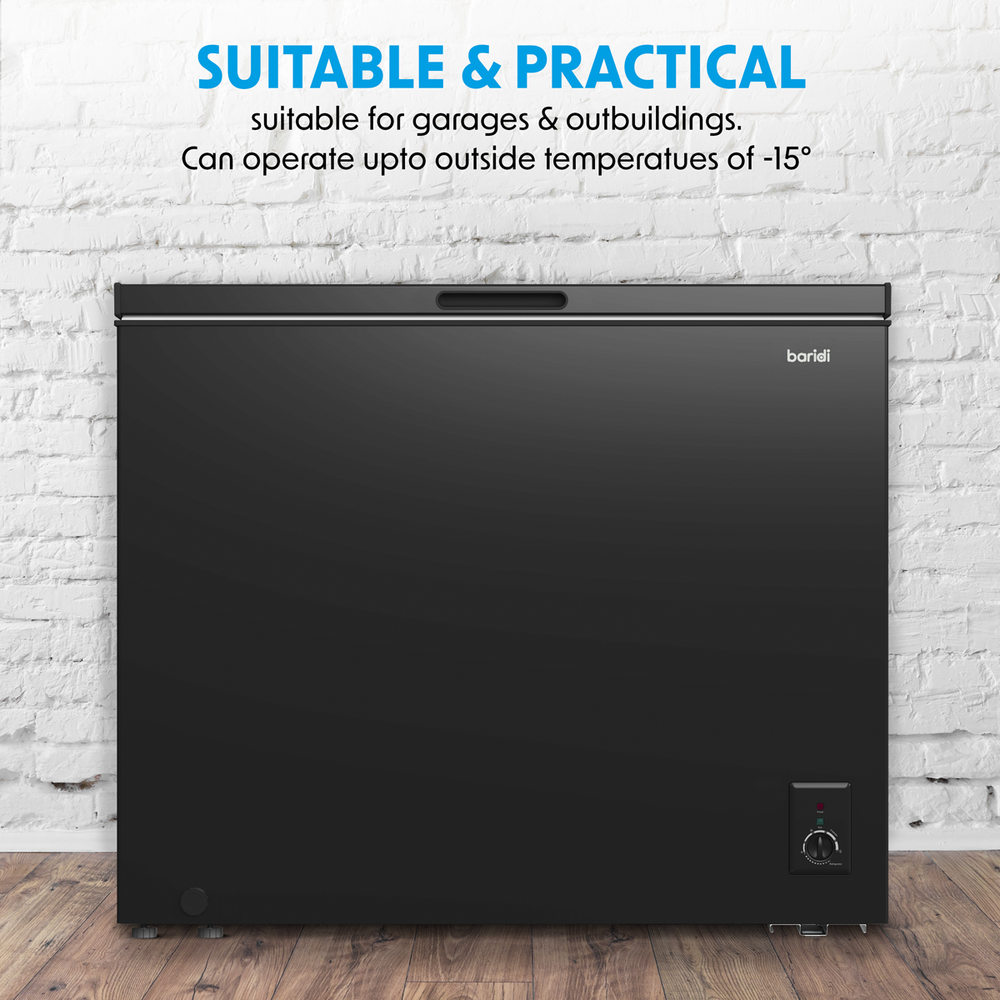 Baridi DH151 Freestanding Chest Freezer 199L Capacity - Black - additional view 6