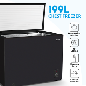 Baridi DH151 Freestanding Chest Freezer 199L Capacity - Black - additional view 9