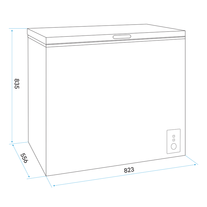 Baridi DH151 Freestanding Chest Freezer 199L Capacity - Black - additional view 8