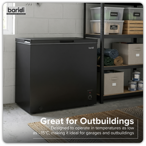 Baridi DH151 Freestanding Chest Freezer 199L Capacity - Black - additional view 15