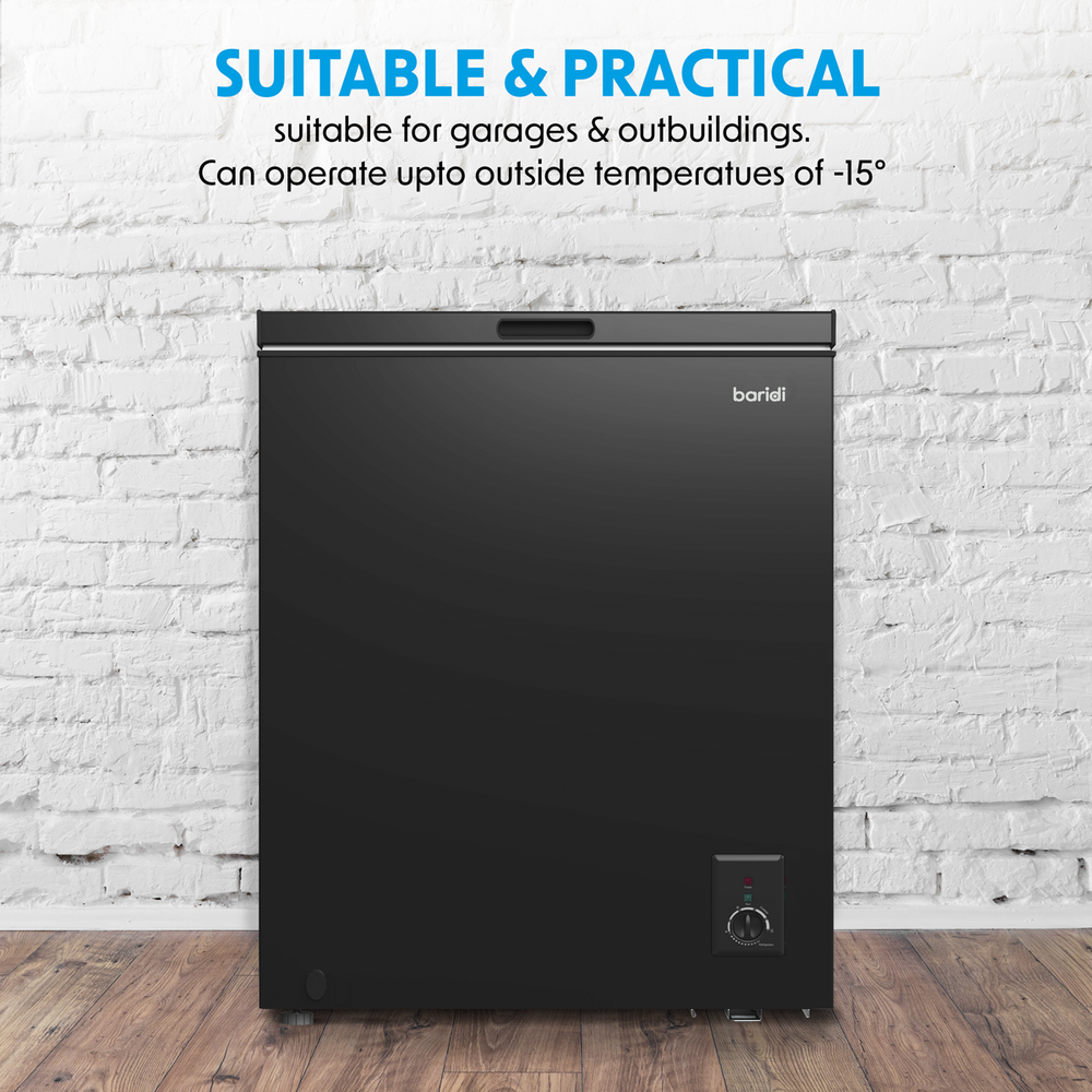 Baridi DH152 Freestanding Chest Freezer 142L Capacity - Black - additional view 5