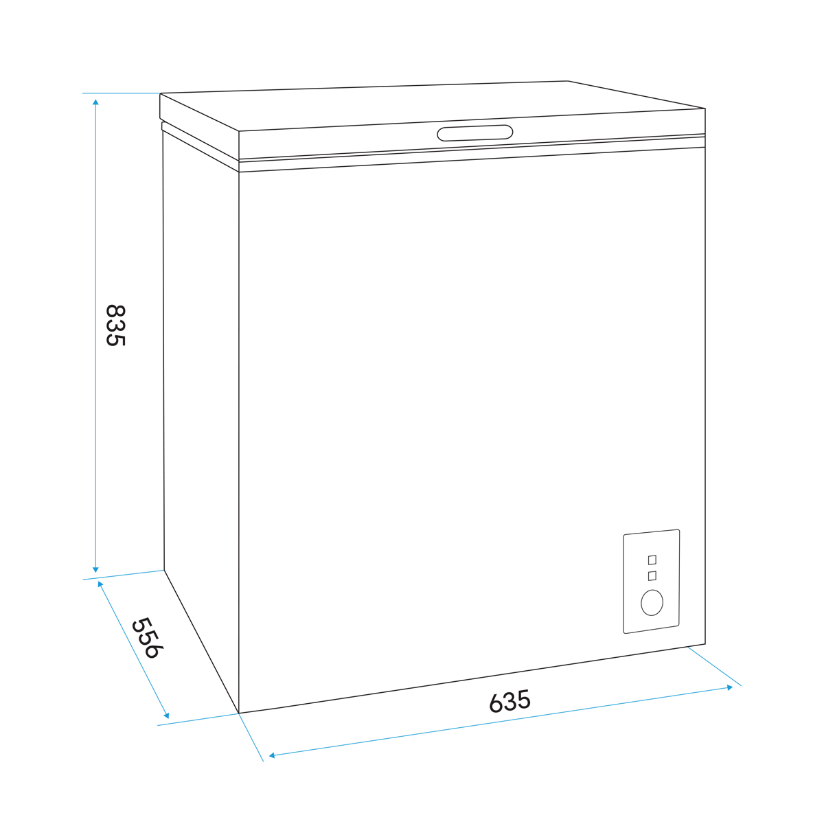 Baridi DH152 Freestanding Chest Freezer 142L Capacity - Black - additional view 7