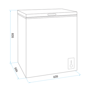 Baridi DH152 Freestanding Chest Freezer 142L Capacity - Black - additional view 7