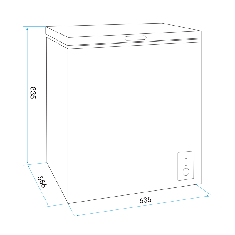 Baridi DH152 Freestanding Chest Freezer 142L Capacity - Black - additional view 7