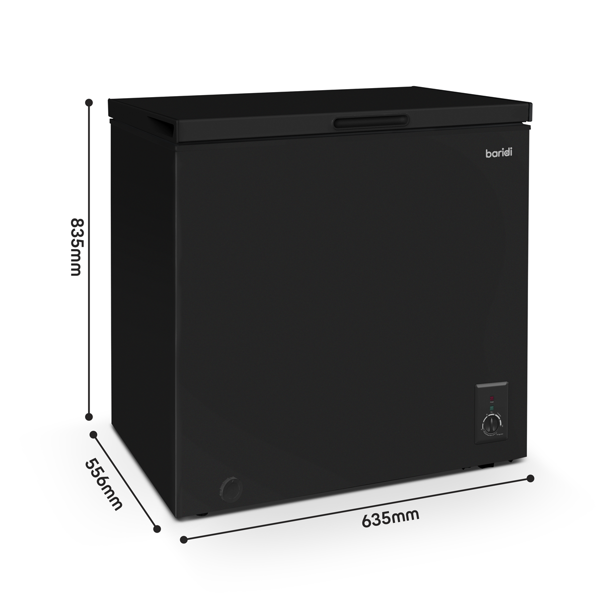Baridi DH152 Freestanding Chest Freezer 142L Capacity - Black - additional view 8