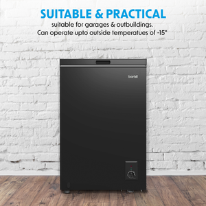 Baridi DH153 Freestanding Chest Freezer 99L Capacity - Black - additional view 9