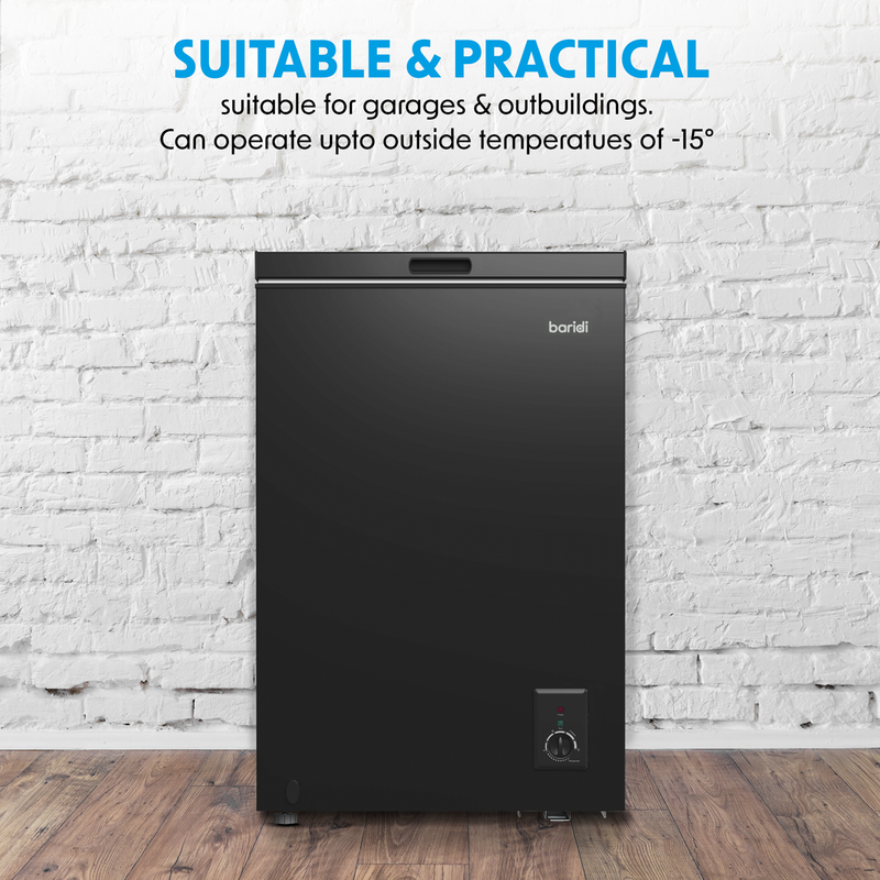 Baridi DH153 Freestanding Chest Freezer 99L Capacity - Black - additional view 9